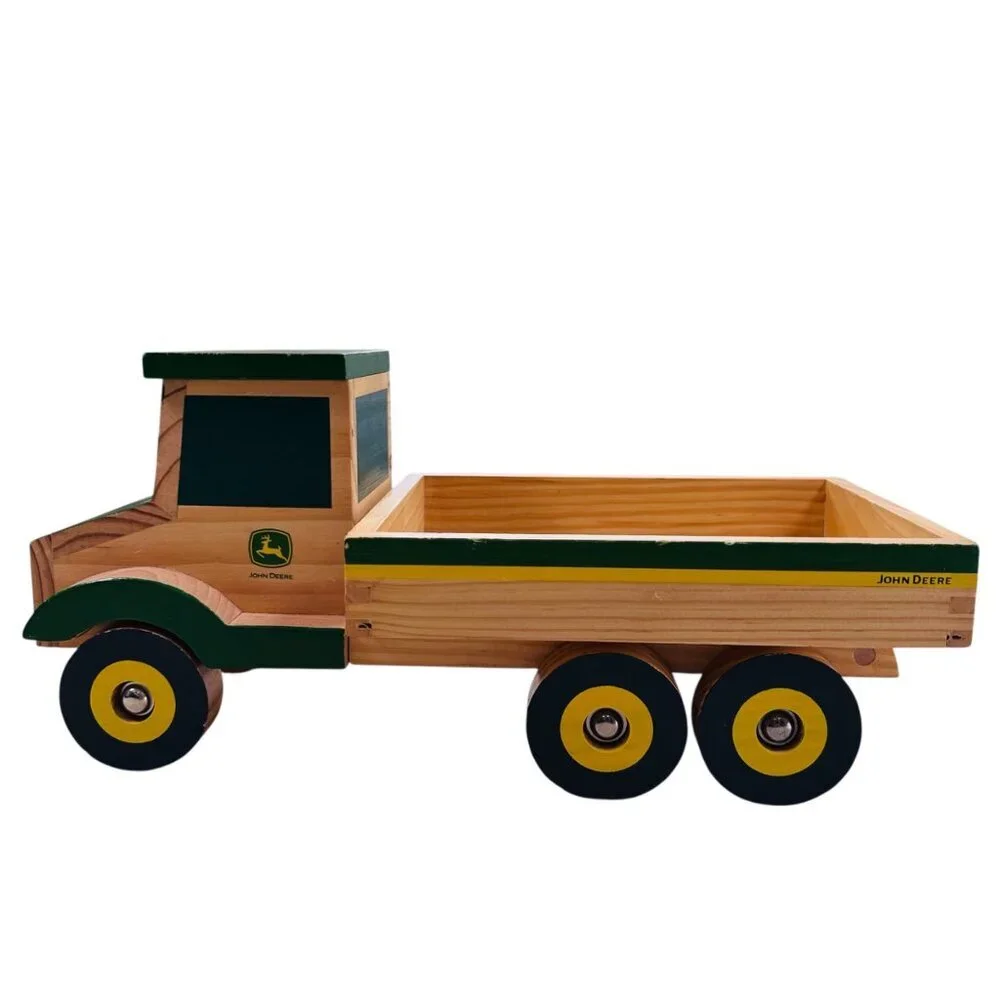 John Deere Learning Curve Wooden Dump Truck Toy Country Farm